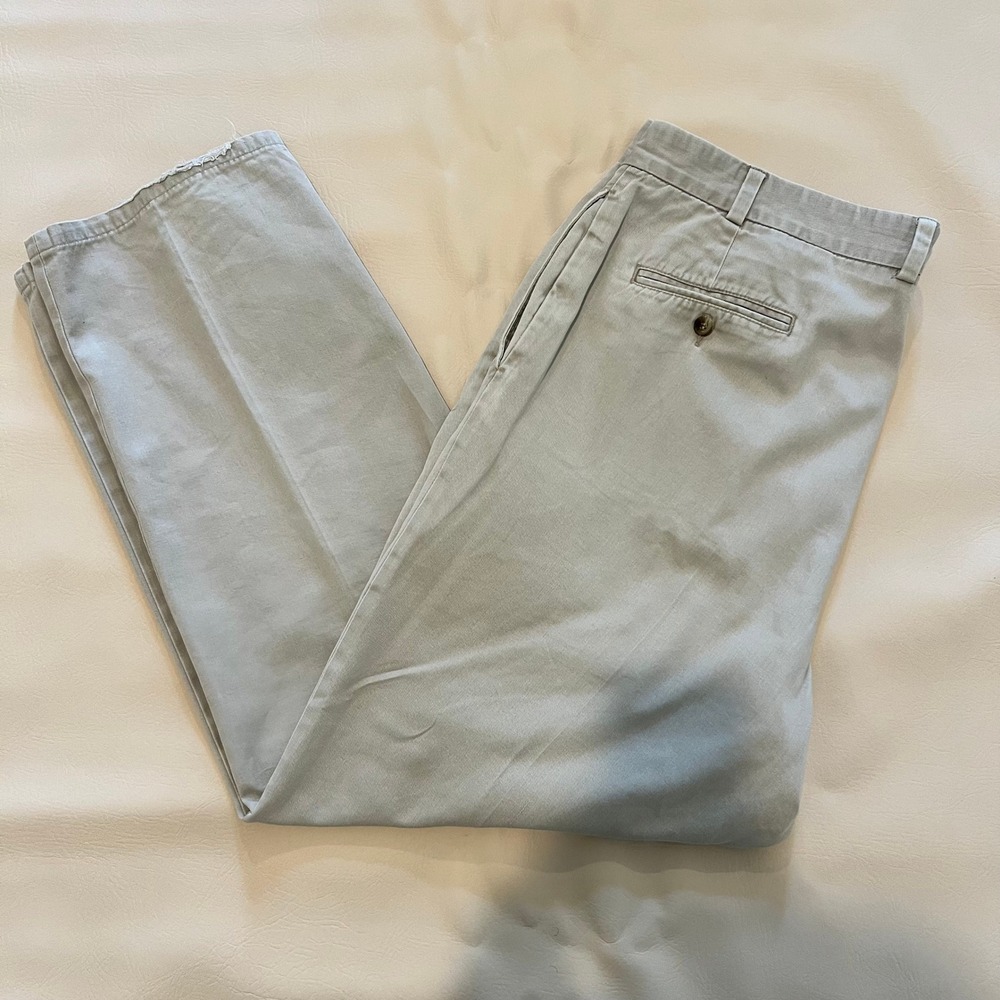 Bills Khakis Men's 42x30 Regular Fit Beige Cotton Casual Chino Pants Made in USA